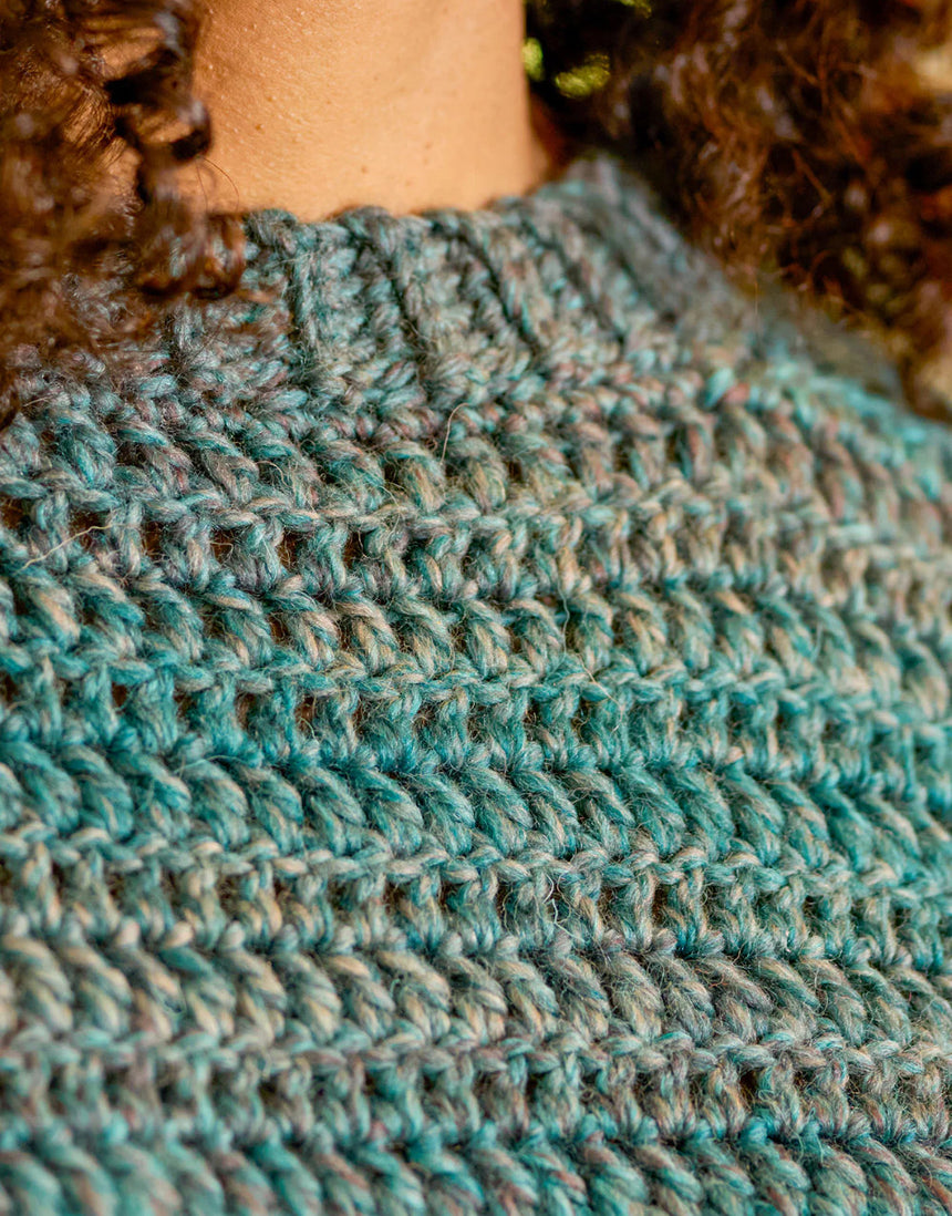 Raine Crew Neck Jumper Single Printed Crochet Pattern, West Yorkshire Spinners