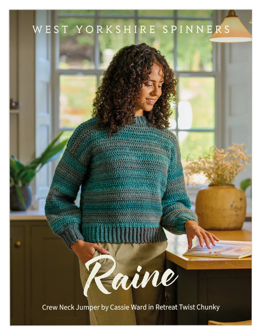 Raine Crew Neck Jumper Single Printed Crochet Pattern, West Yorkshire Spinners