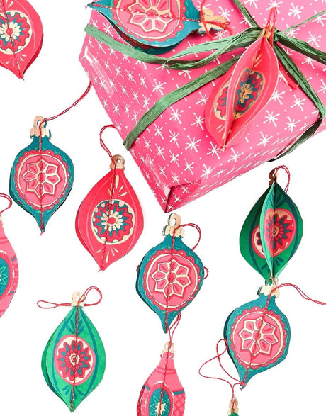 East End Press Christmas Decoration Christmas Bauble Paper Decorations, East End Press 13747
