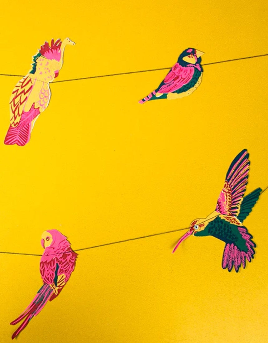 East End Press Christmas Decoration Tropical Bird Paper Garland, East End Press 14388