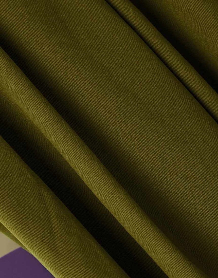 Ivy Green Cotton Gabardine Twill Fabric, Atelier Brunette