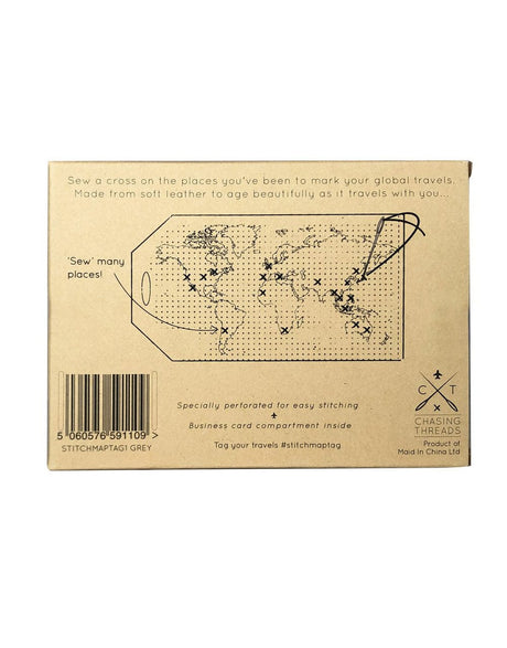 Chasing Threads Embroidery Navy Luggage Tag 'Stitch Where You've Been', Chasing Threads Stitch Kit 7141148593641 7141148593641