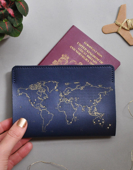 Chasing Threads Embroidery Navy Passport Cover 'Stitch Where You've Been', Chasing Threads Stitch Kit 5060043069568 5060043069568