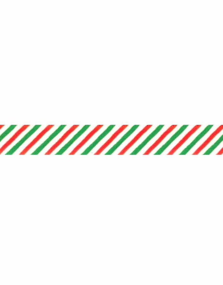 Not specified Ribbon & Trimming Candy Stripe Christmas Ribbon, 25mm 5024264158081 5024264158081
