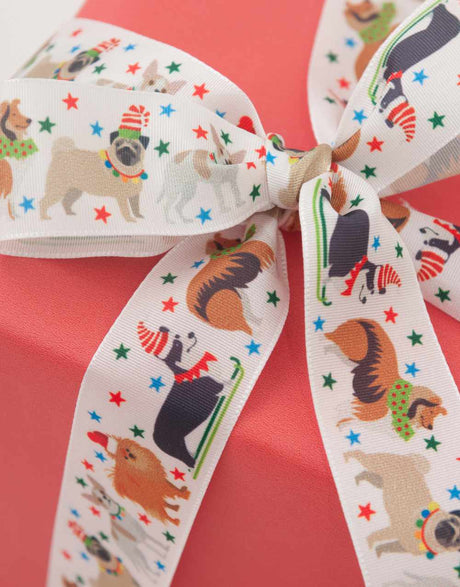 Not specified Ribbon & Trimming White Festive Pets Christmas Ribbon 25m 5024264894866 5024264894866