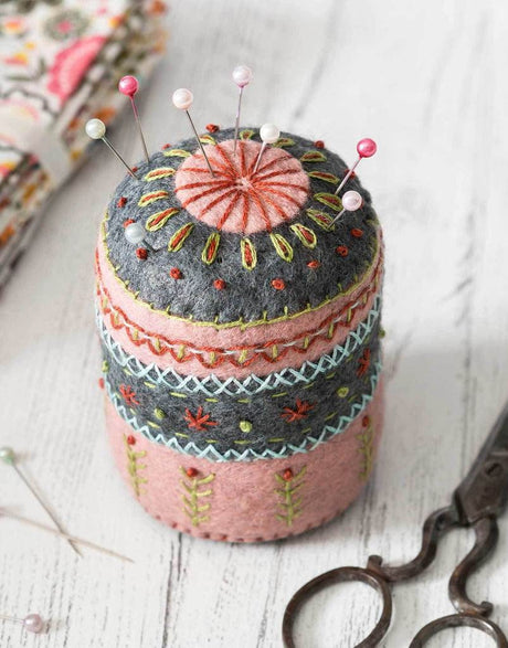 Corinne Lapierre Embroidery Pin Cushion Embroidered Felt Craft Kit by Corinne Lapierre 0608603782653 608603782653