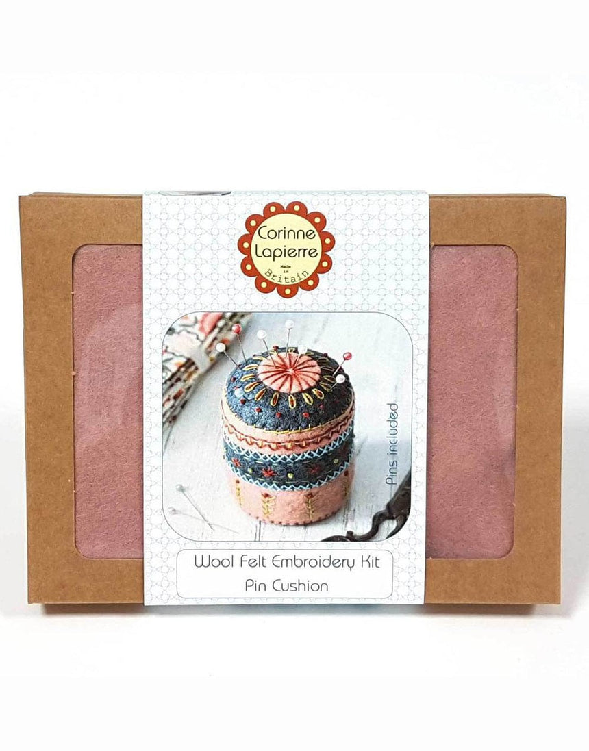 Corinne Lapierre Embroidery Pin Cushion Embroidered Felt Craft Kit by Corinne Lapierre 0608603782653 608603782653