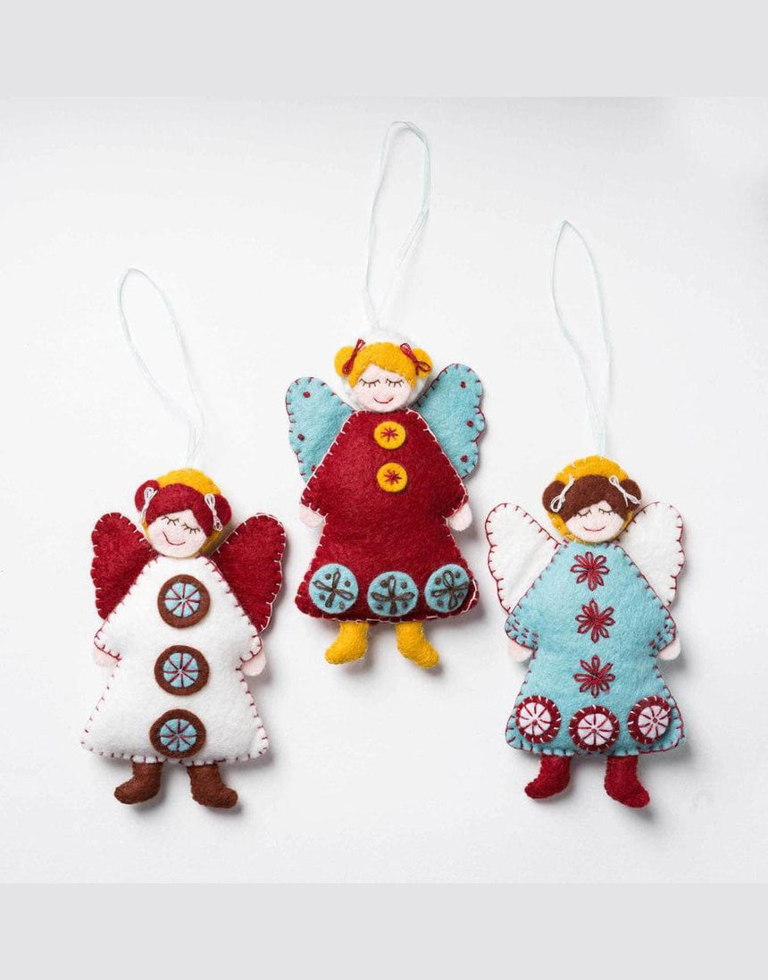 Corinne Lapierre Felt Craft Scandinavian Angels Christmas Embroidered Felt Craft Kit by Corinne Lapierre 0728360520401 728360520401