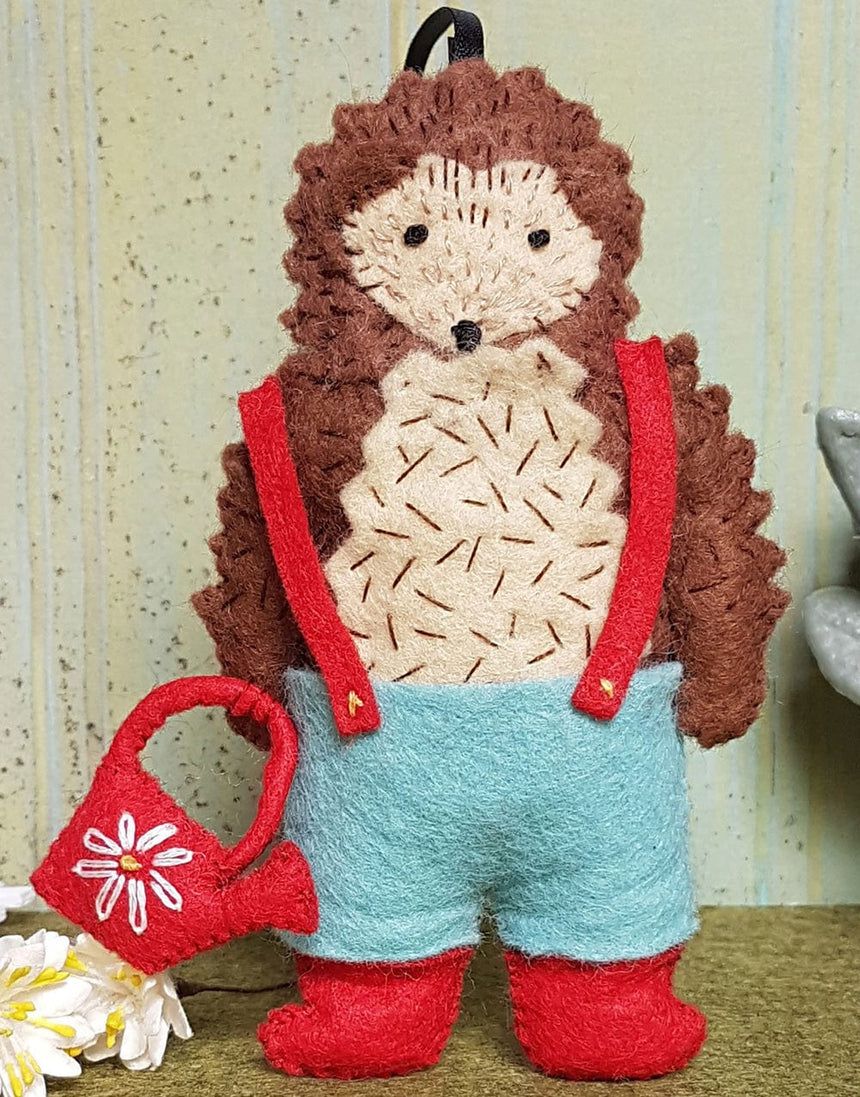 Corinne Lapierre Felt Craft Mr. Hedgehog Gardener Embroidered Felt Craft Kit by Corinne Lapierre 0608603783117 608603783117