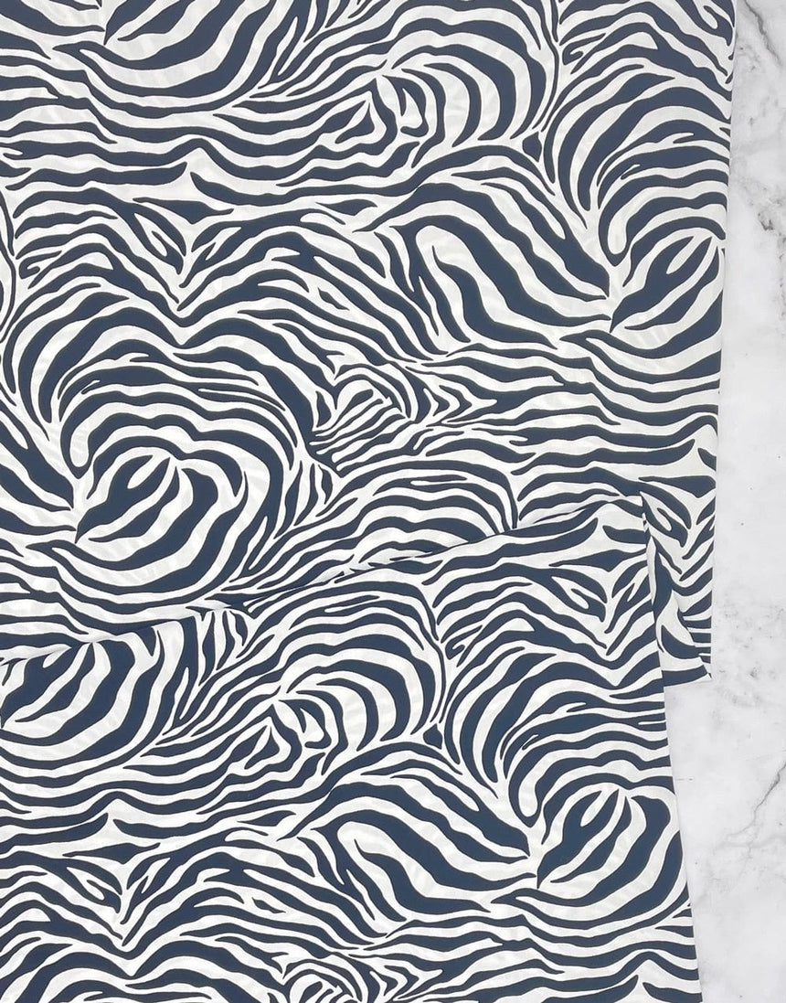 Not Specified Cotton Poplin Black / Animal Print Zebra, Printed Cotton Poplin Fabric 12386