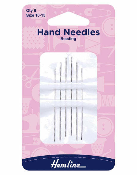 Hemline Needles Beading Hand Sewing Needles, Sizes 10-15 9317385020877 9317385020877