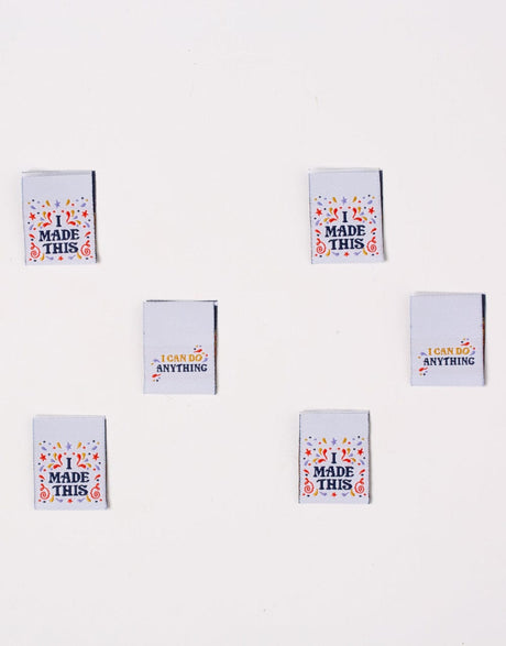 Little Rosy Cheeks Labels I Made This - I Can Do Anything, Woven Sewing Labels - Pack of 6 12612
