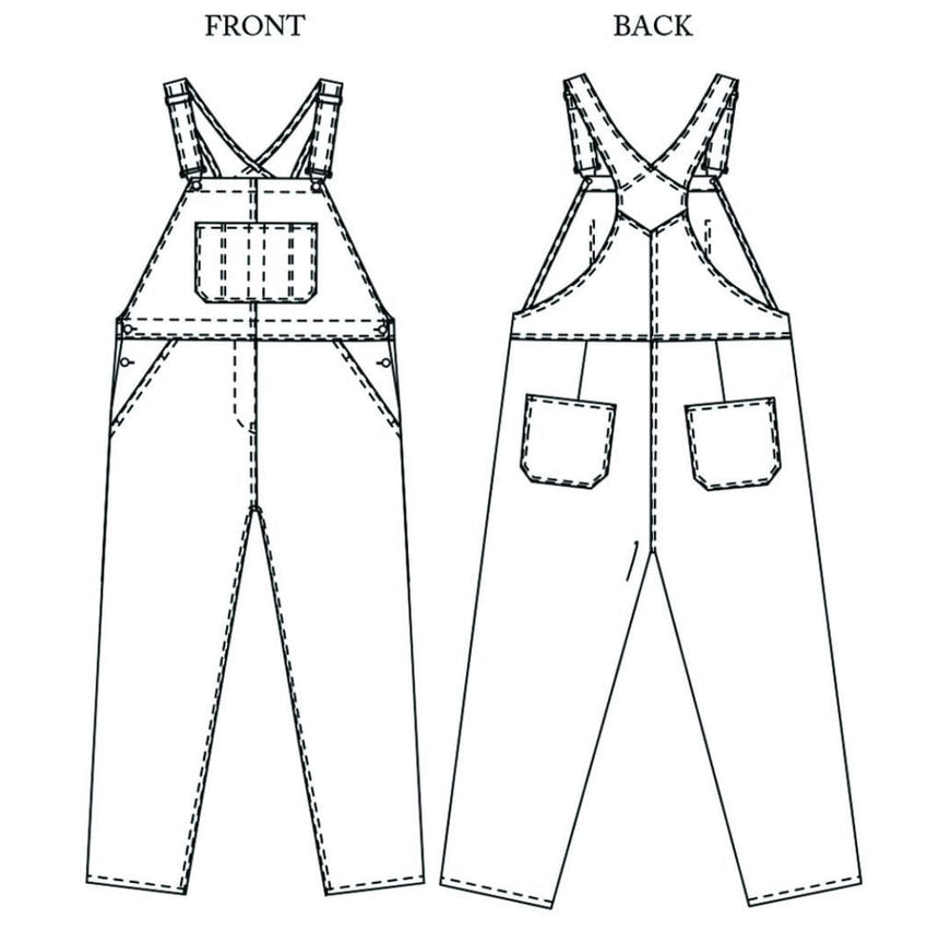 Merchant and Mills Dungarees The Harlene Dungarees, Merchant & Mills Sewing Pattern UK6-18 10380