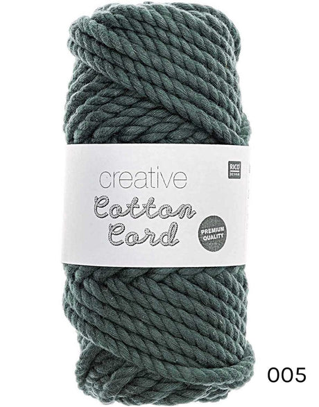 Rico Yarn & Wool 005 Teal Rico Creative Cotton Macrame Cord, Various Colours 4051271453268 4051271453268