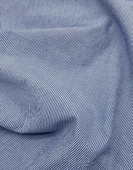 Not Specified Seersucker Blue / Stripes Dark Blue Striped Cotton Seersucker Fabric 15577