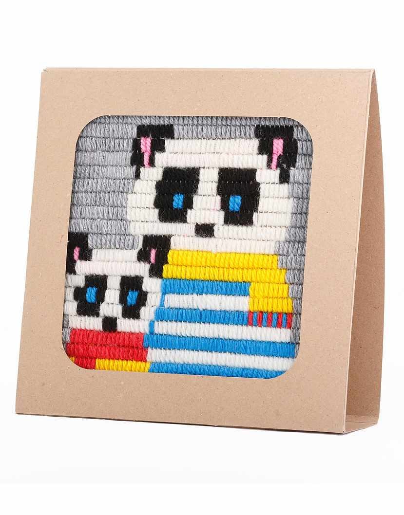 Sozo Children's Craft Kits Panda Needlepoint Kit, Sozo DIY 0608631393050 608631393050
