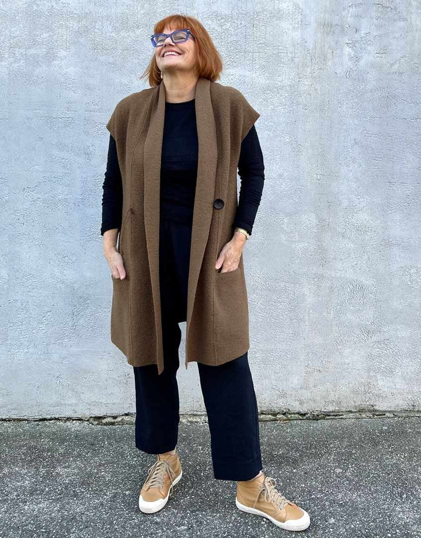 Boiled Wool Torino Vest Complete Dressmaking Kit, Tessuti