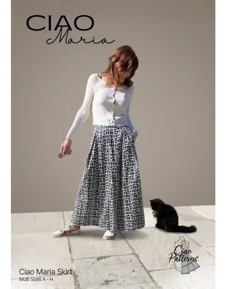 Maria Skirt Paper Sewing Pattern, Ciao Patterns
