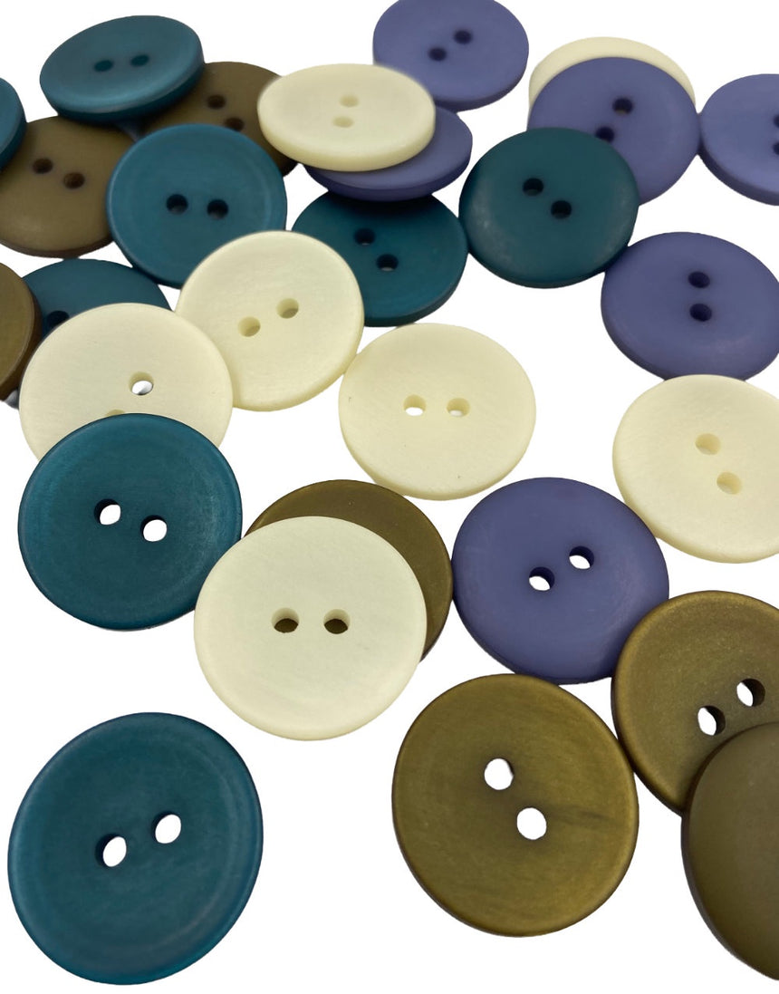 Satinya 2-Hole Coloured Buttons, 23mm