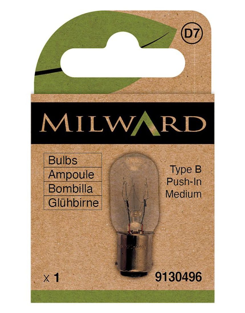 Milward Green Sewing Machine Bulb - Bayonet Type B (Medium)
