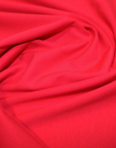 Remnant 1.5m - Red Organic Cotton Jersey Fabric