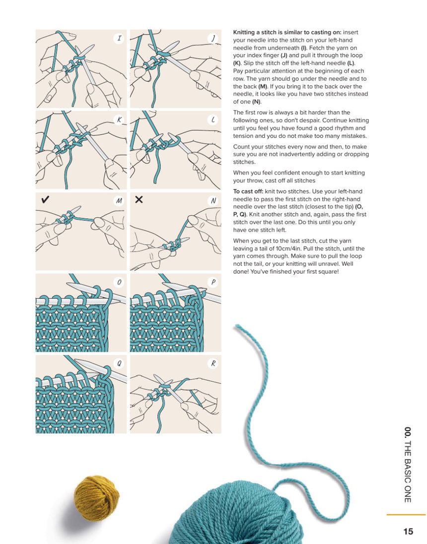 Learn to Knit in 50 Squares Book by Anna Pantelous