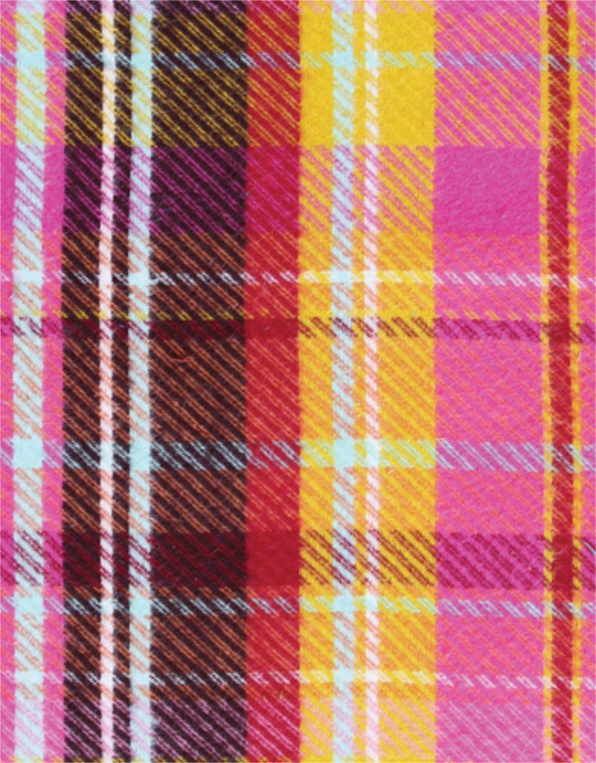 Meadow Plaid Flowerbed Highlands Flannel Double Brushed Cotton Fabric