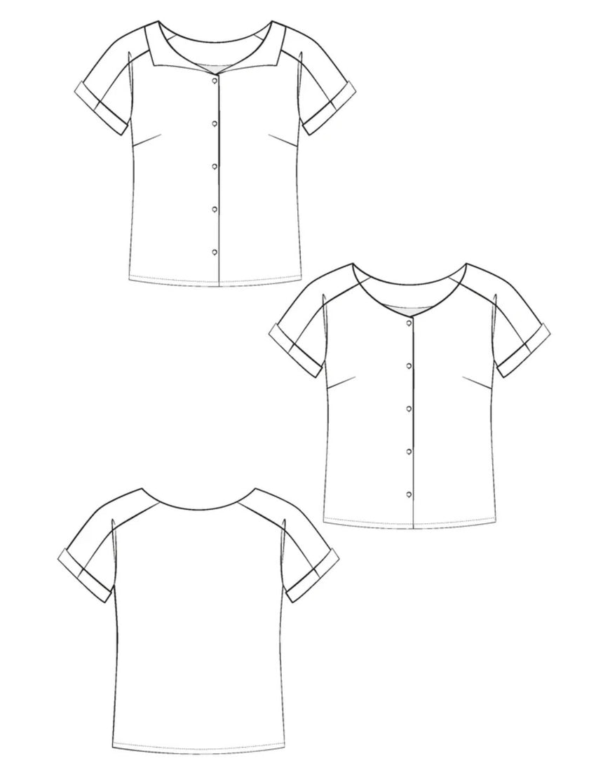 Almost Shirt Paper Sewing Pattern, Maison Fauve