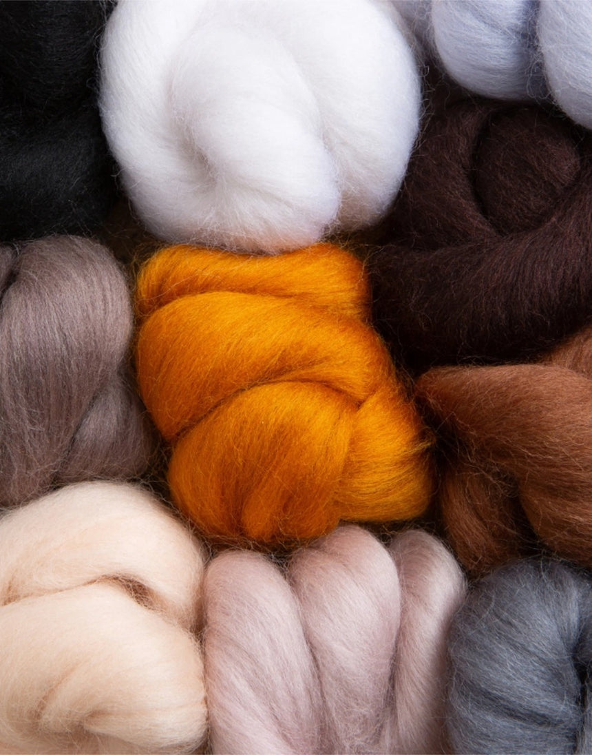 Animals Wool Bundle for Felting and Fibre Crafts, Hawthorn Handmade
