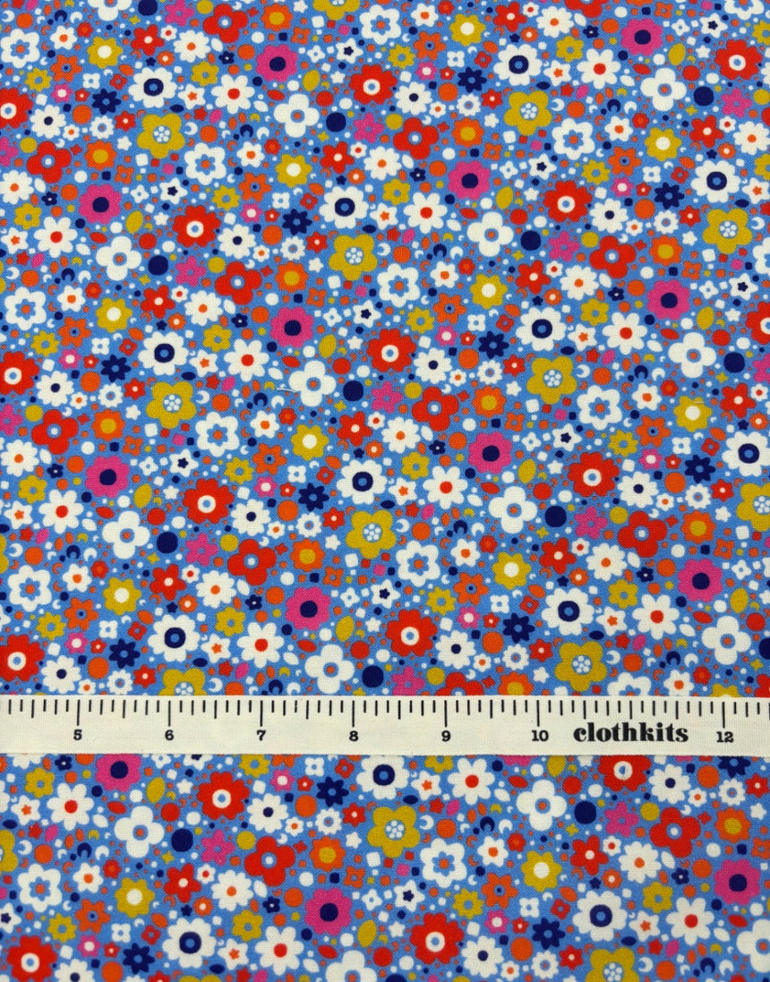 Sky Bloomin Quilting Cotton Fabric, Primavera by Sholto Drumlanrig Thread & Ink Studio