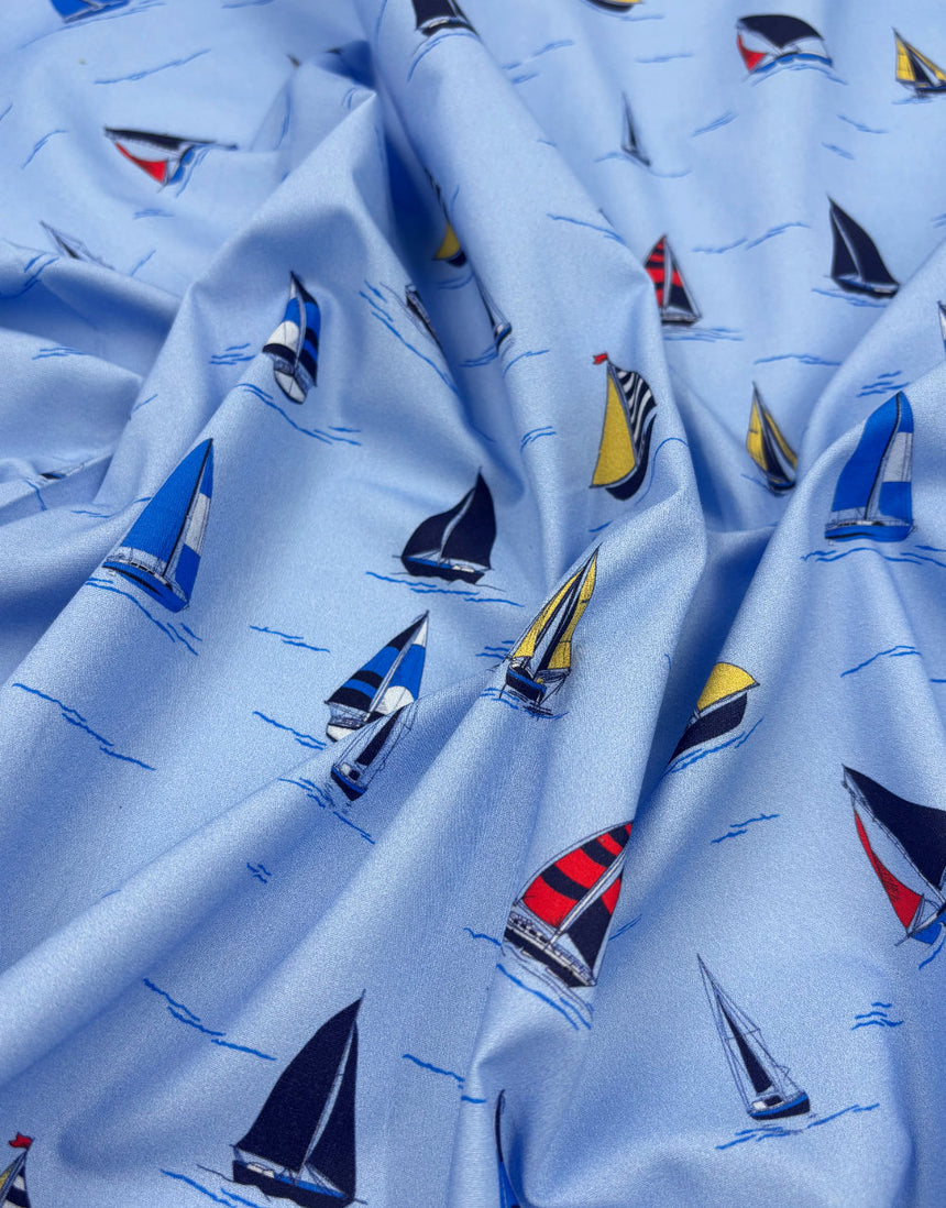 Little Regatta Cotton Poplin Fabric