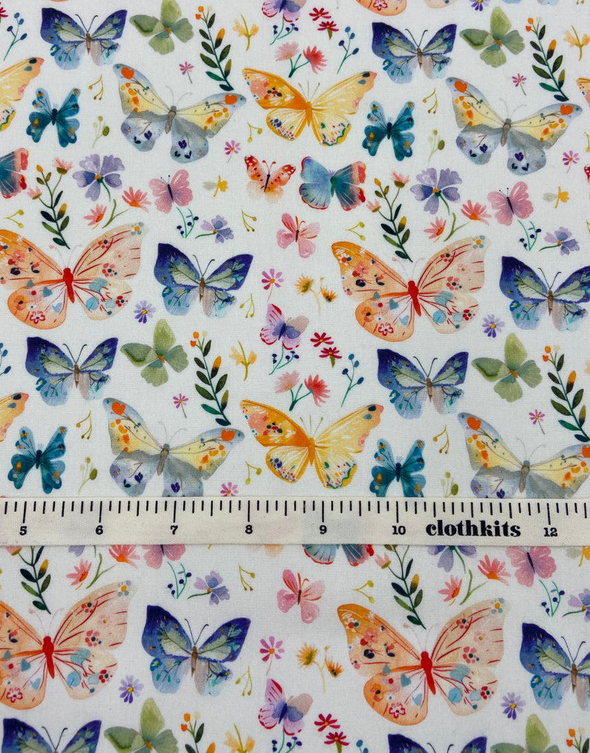 Butterfly Meadow Cotton Poplin Fabric