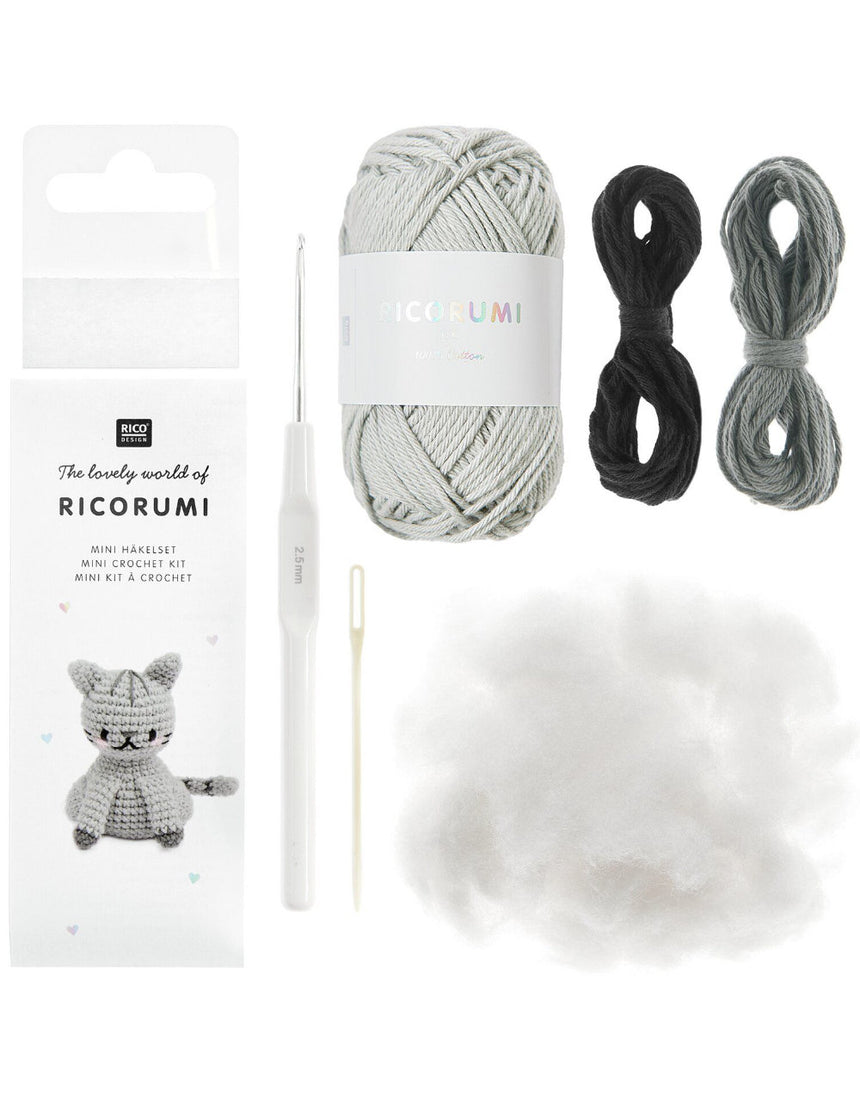 Mini Easy Crochet Cat Kit, Ricorumi