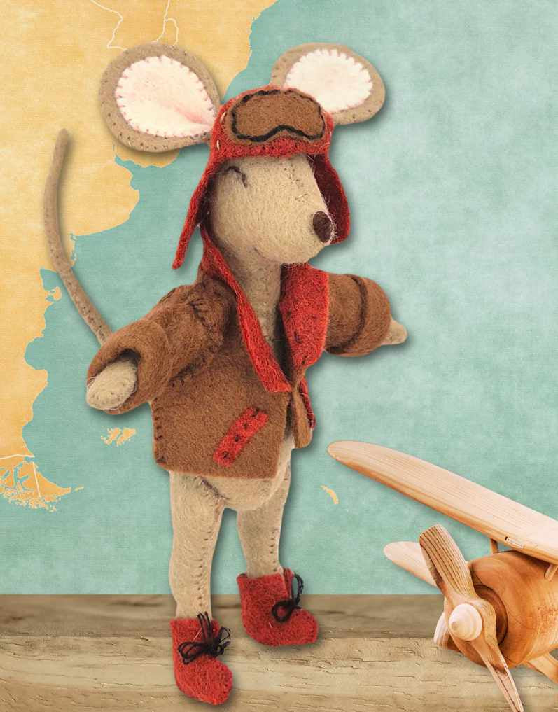 The Aviator Little Mouse Felt Craft Mini Kit, Corinne Lapierre