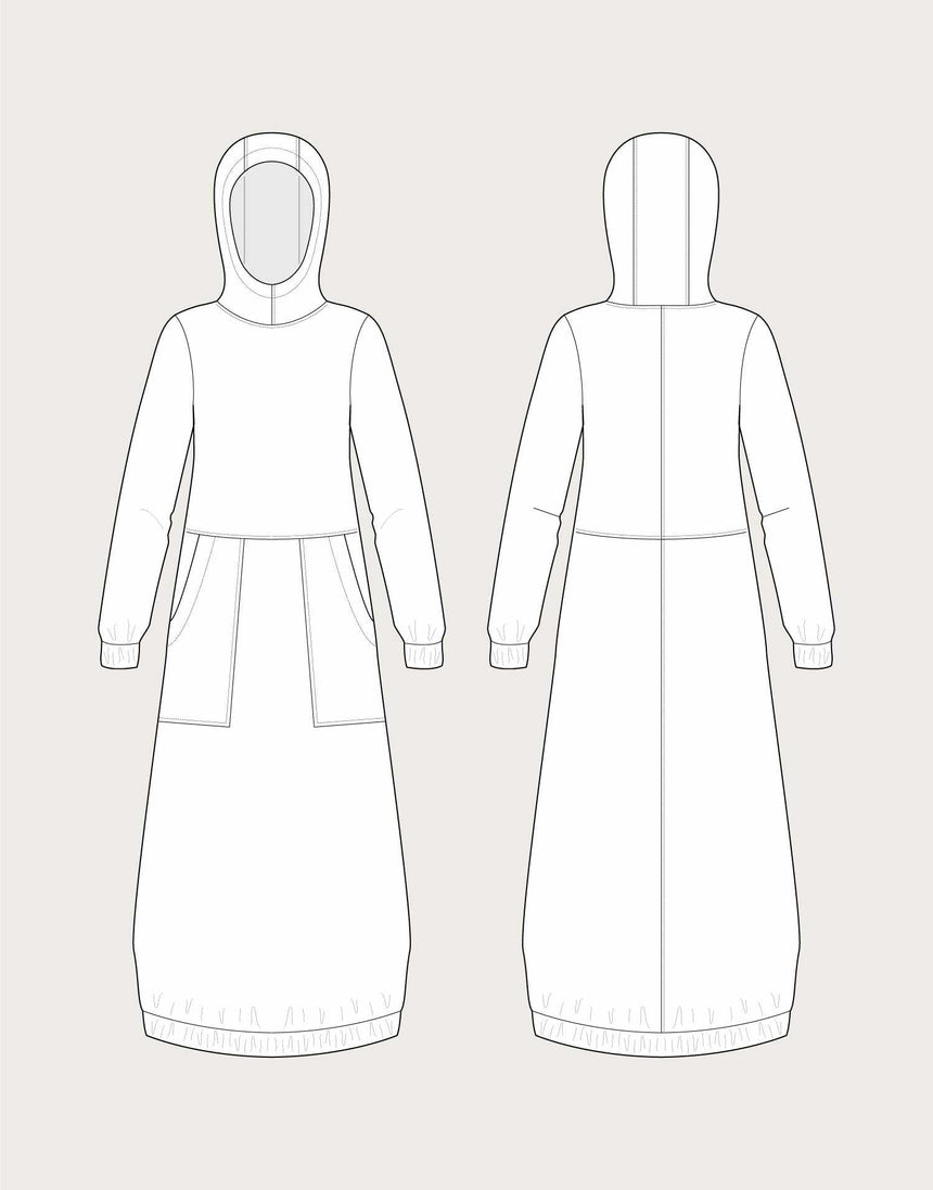 Hoodie Dress Sewing Pattern, The Assembly Line