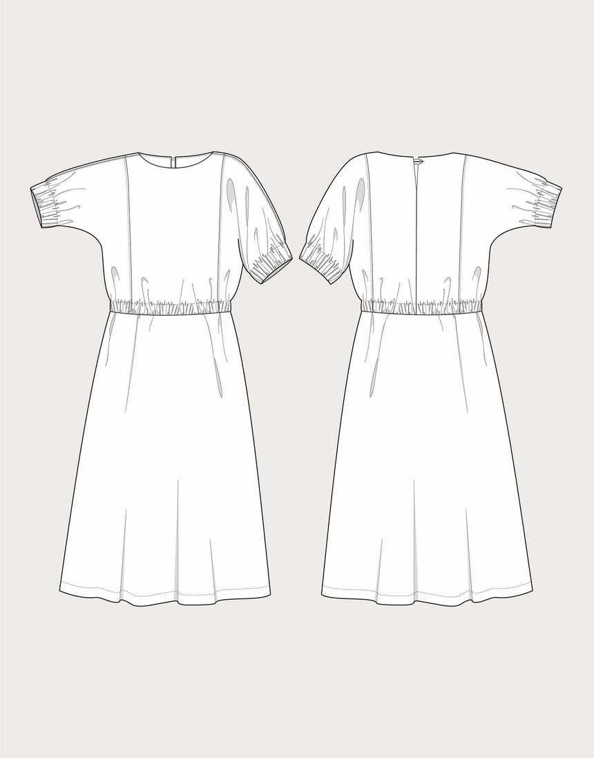 Cuff Dress Sewing Pattern, The Assembly Line