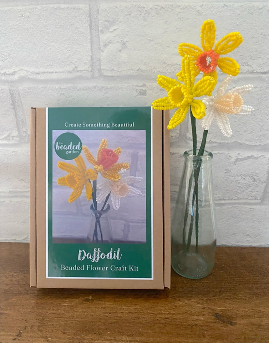 Daffodil Beaded Flower Craft Kit, The Beaded Garden