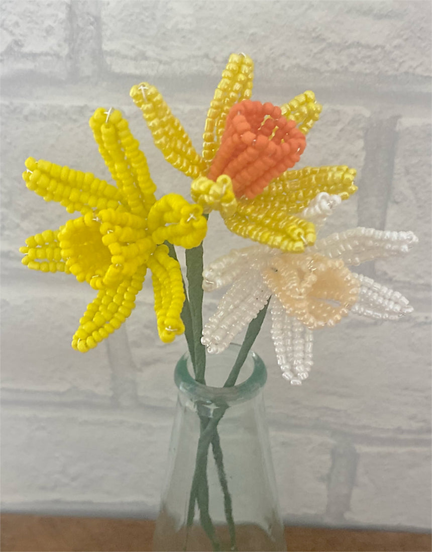 Daffodil Beaded Flower Craft Kit, The Beaded Garden