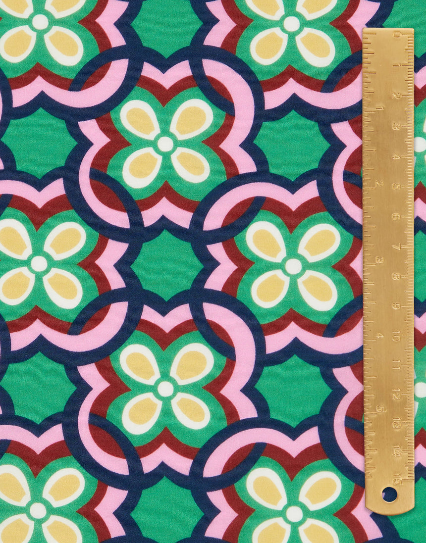 Liberty Fabrics Kensington Crepe de Chine Fabric, Daisy Loop A