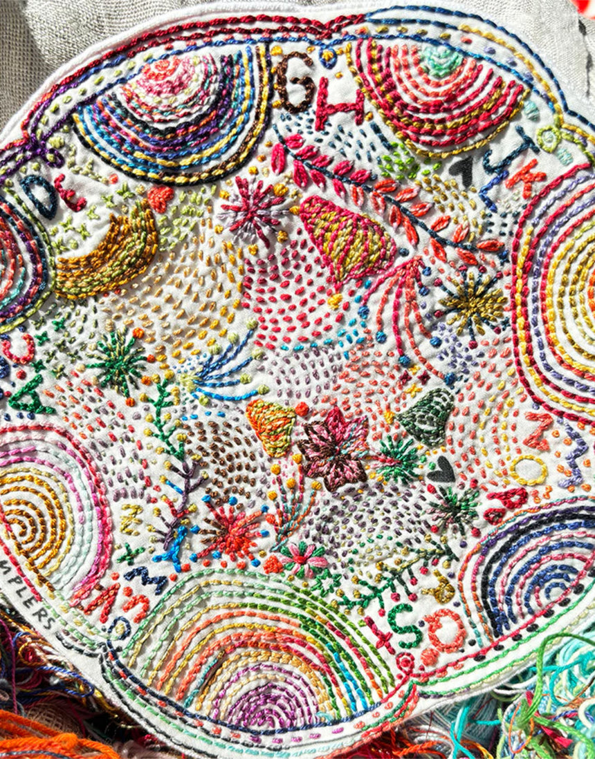 Disco Nap Alphabet Embroidery Sampler Kit by Dropcloth