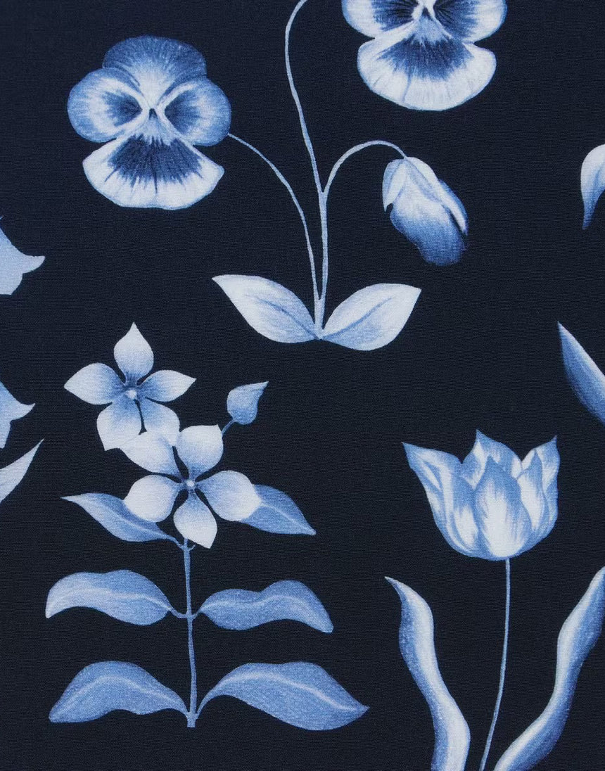 Liberty Fabrics Kensington Crepe de Chine Fabric, Floral Majesty C
