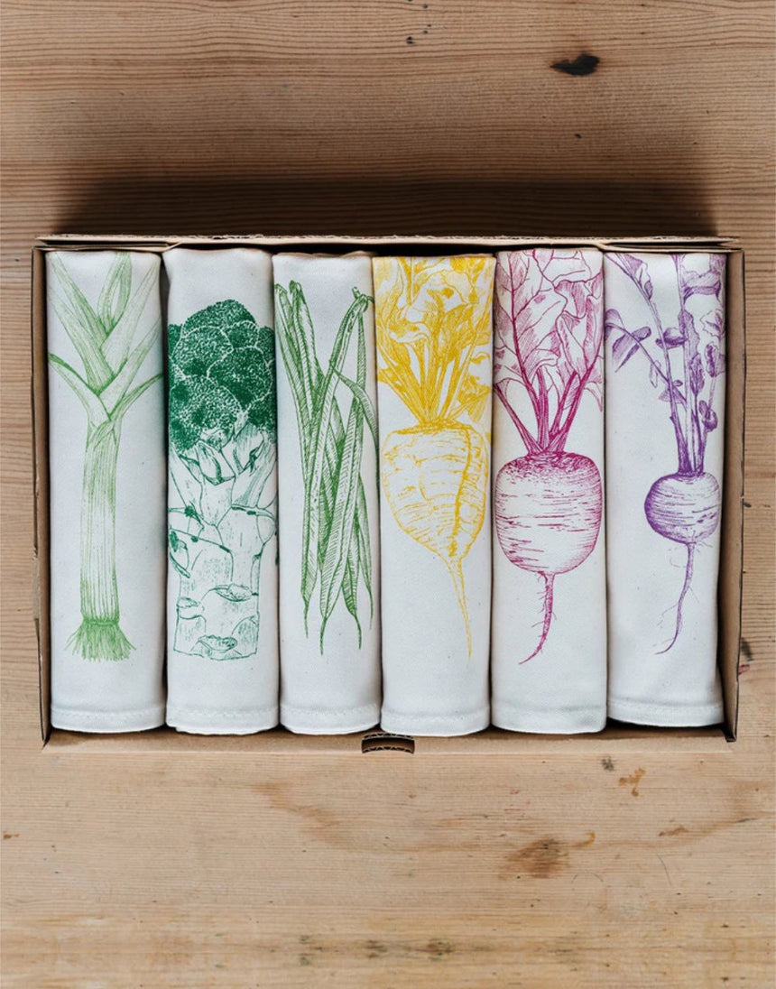 Garden Veg Napkins set of 6 by Lottie Day
