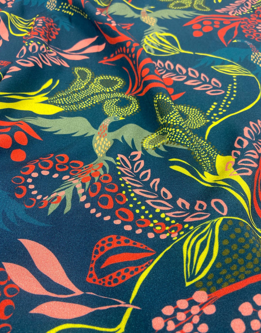 Paradise Garden Light & Lush Viscose Fabric