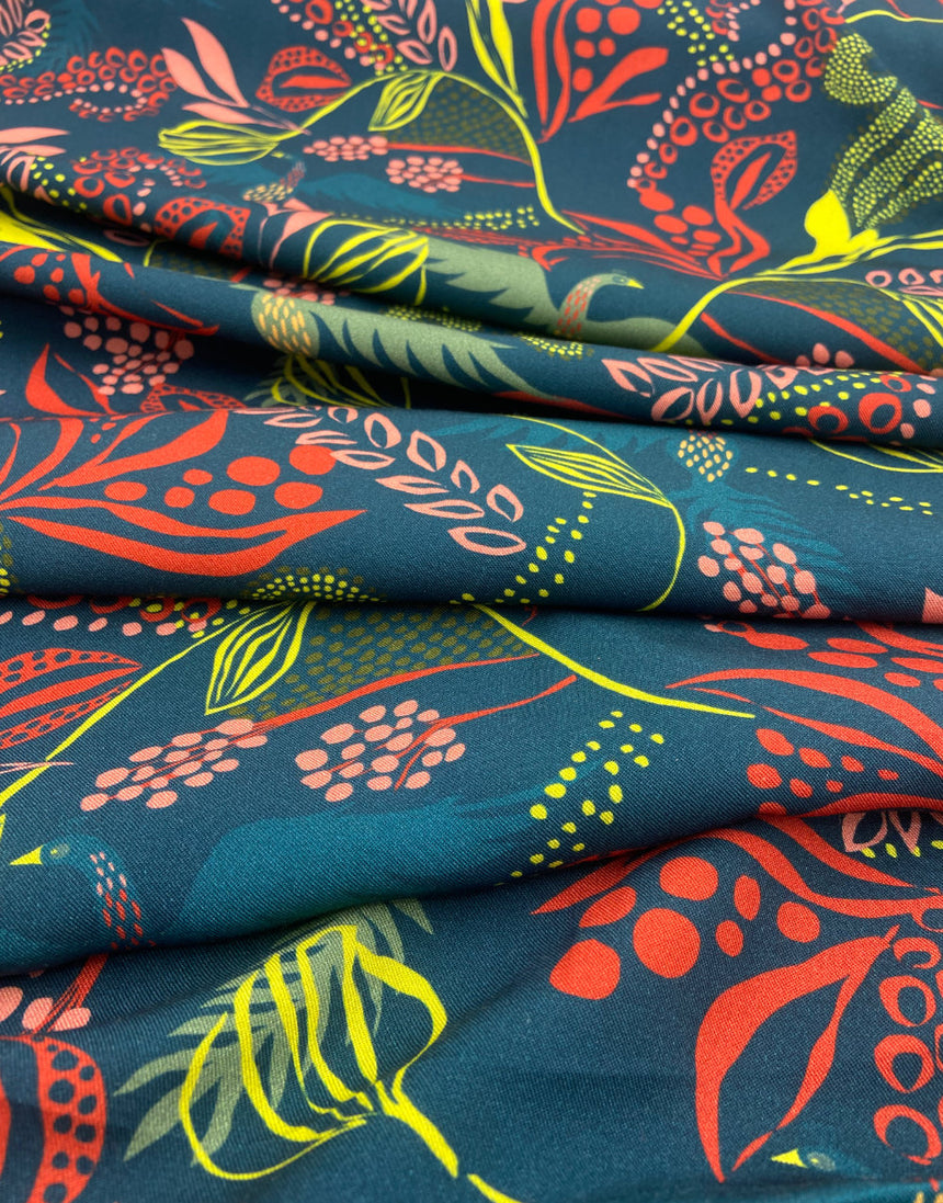 Paradise Garden Light & Lush Viscose Fabric