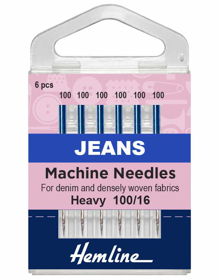 Jeans Sewing Machine Needles, Heavy Fabric 100/16