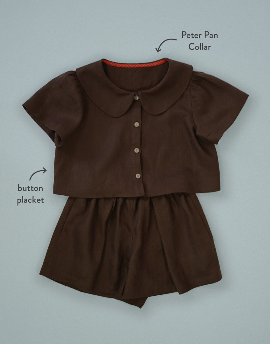 High Tide Top and Shorts PDF Immediate Download Sewing Pattern, Matchy Matchy Sewing Club