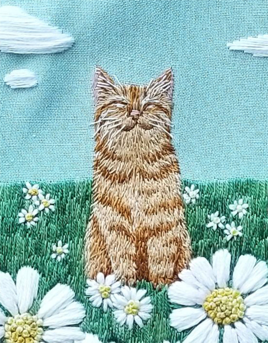 Happy Cat Embroidery Kit, Jessica Long Embroidery