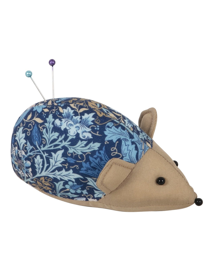Hedgehog Pincushion, Woodblock Floral, Floral Arts and Crafts