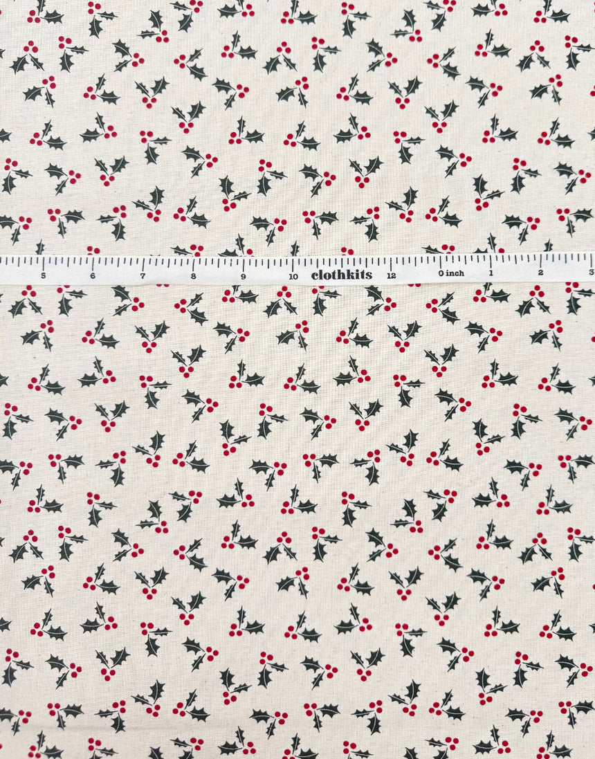 Holly Sprigs Christmas Cotton Fabric