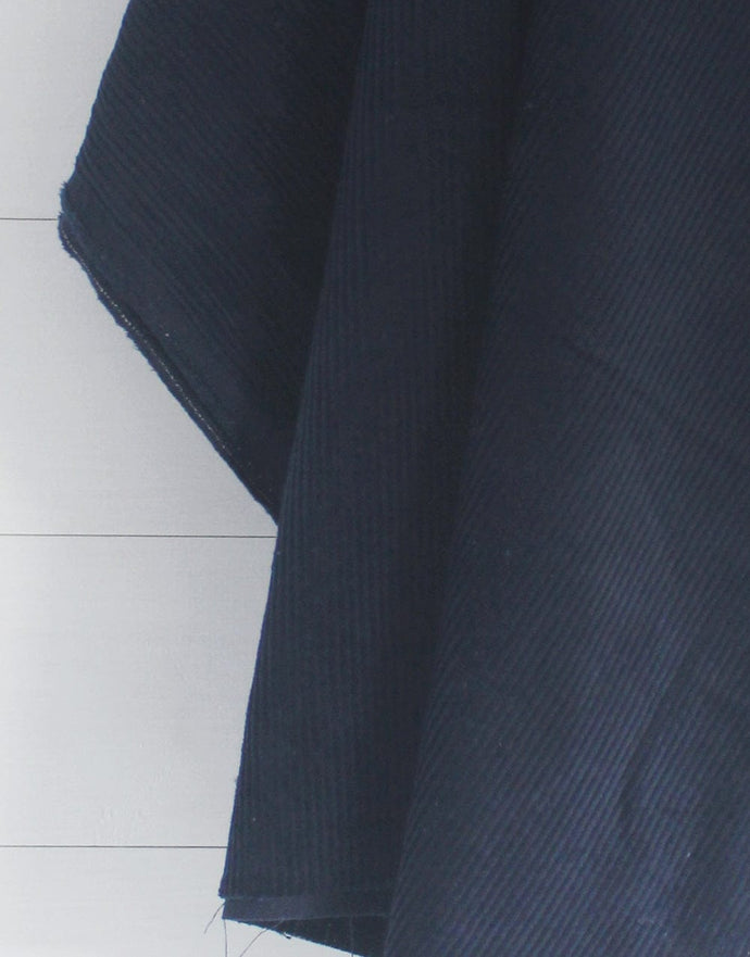 Remnant 1m - Navy Blue 8 Wale Cotton Corduroy Fabric